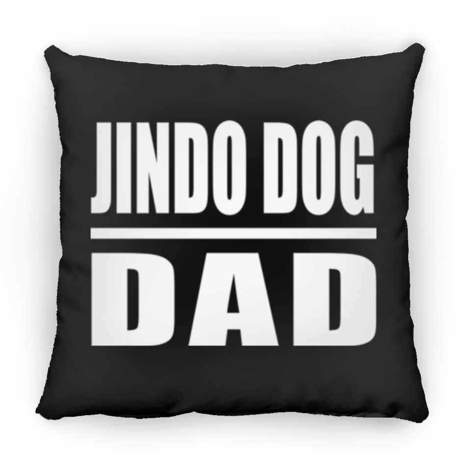 Jindo Dog Dad - Throw Pillow Black