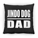 Jindo Dog Dad - Throw Pillow Black
