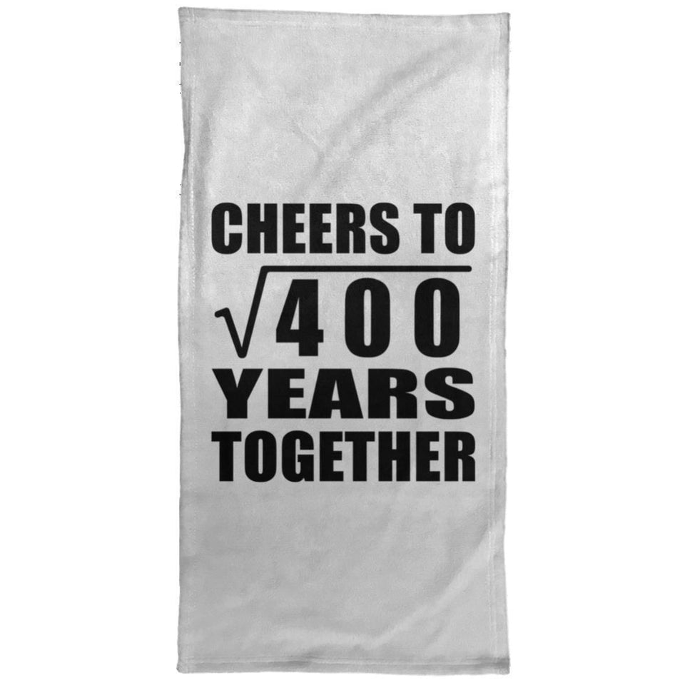20th Anniversary Cheers To Square Root of 400 Years Together - Hand Towel