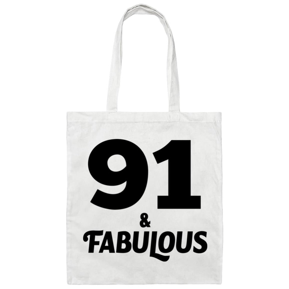 91st Birthday 91 & Fabulous - Tote Bag White