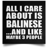 All I Care About Is Balinese - Poster Square