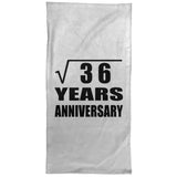 6th Anniversary Square Root of 36 Years Anniversary - Hand Towel