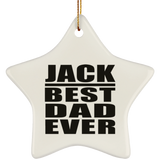 Jack Best Dad Ever - Star Ornament