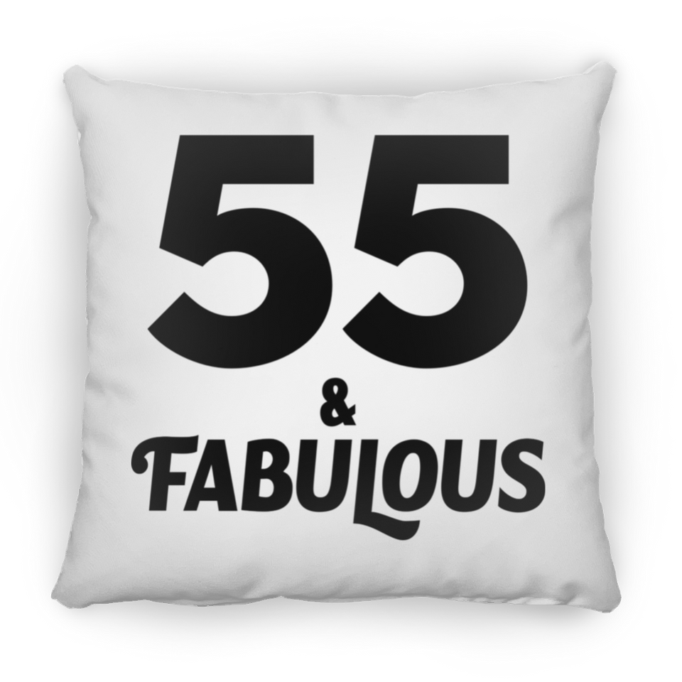 55th Birthday 55 & Fabulous - Throw Pillow