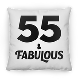 55th Birthday 55 & Fabulous - Throw Pillow