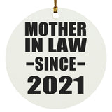 Mother In Law Since 2021 - Circle Ornament