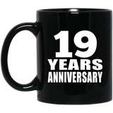 19th Anniversary 19 Years - 11 Oz Coffee Mug Black