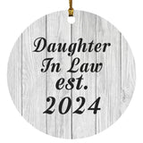 Daughter In Law Established Est. 2024 - Circle Ornament F