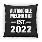 Automobile Mechanic Established EST. 2022 - Throw Pillow Black