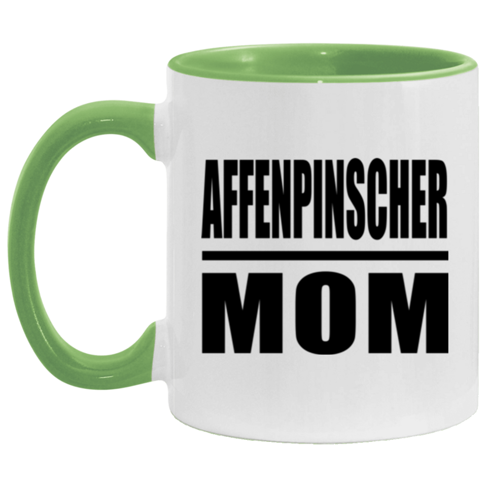 Affenpinscher Mom - 11oz Accent Mug Green