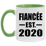 Fiancee Established EST. 2020 - 11oz Accent Mug Green