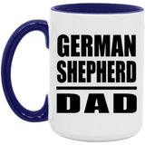 German Shepherd Dad - 15oz Accent Mug Purple