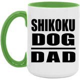 Shikoku Dog Dad - 15oz Accent Mug Green