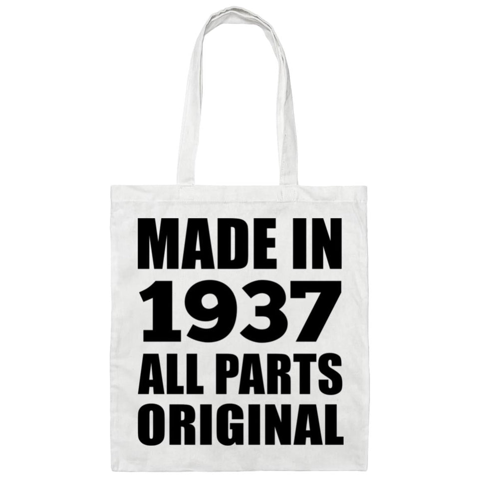 87th Birthday Made in 1937 All Parts Original - Tote Bag White