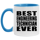 Best Engineering Technician Ever - 11oz Accent Mug Blue