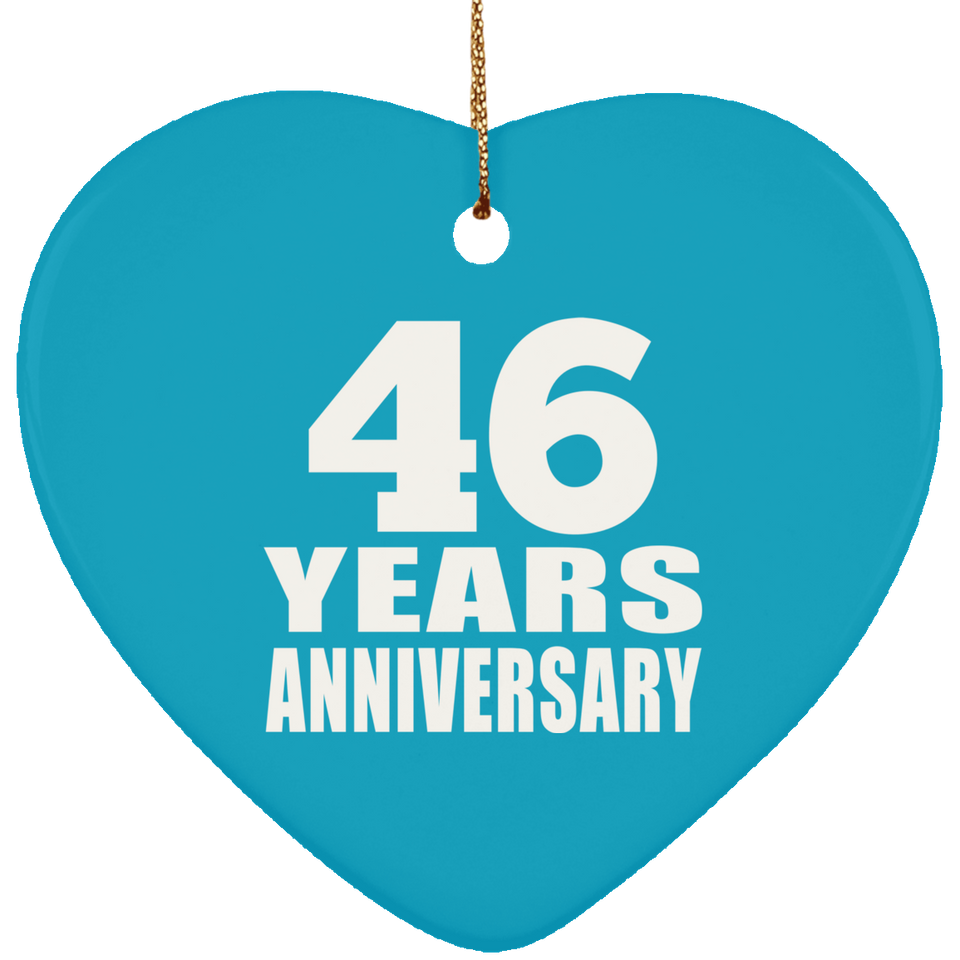 46th Anniversary 46 Years - Heart Ornament