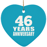 46th Anniversary 46 Years - Heart Ornament