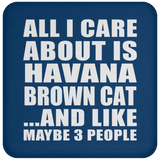 All I Care About Is Havana Brown Cat - Drink Coaster