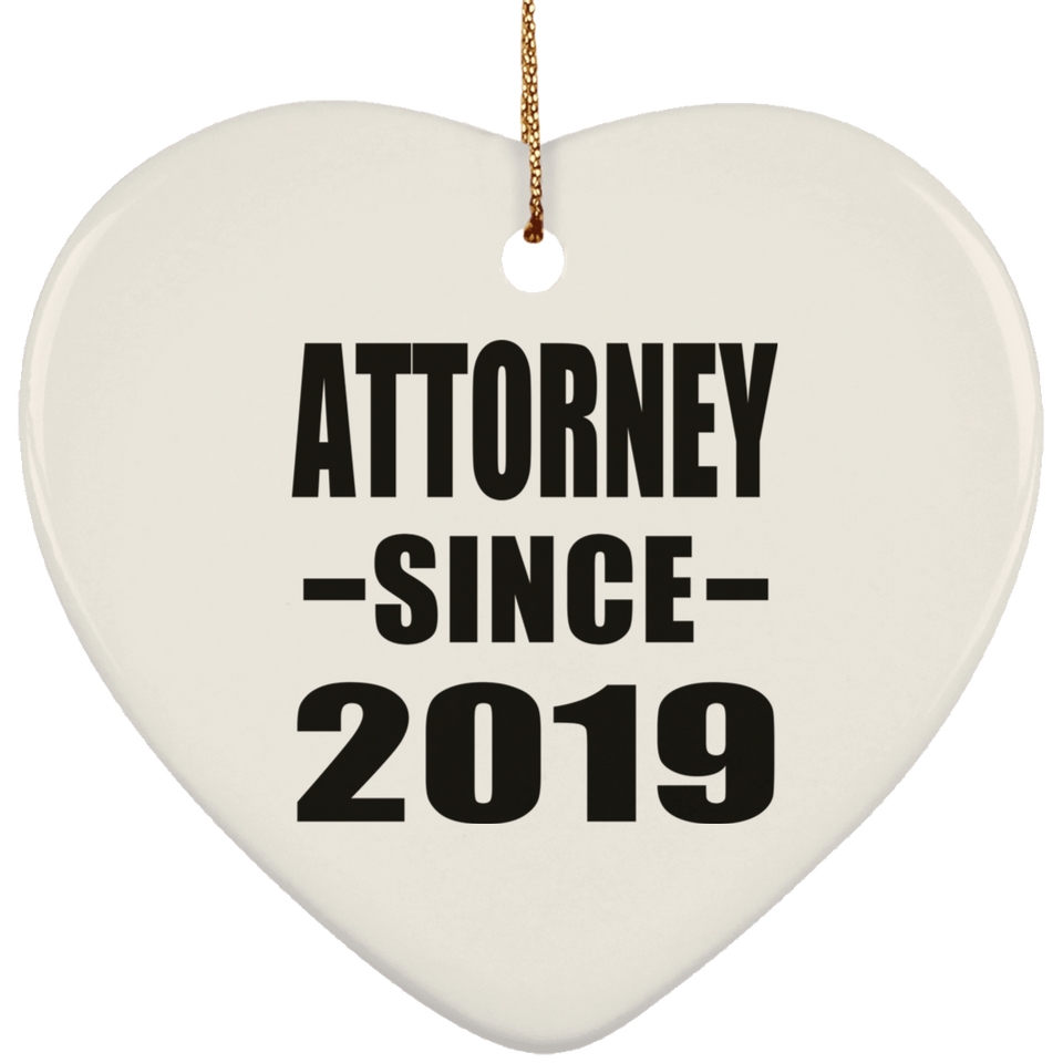 Attorney Since 2019 - Heart Ornament