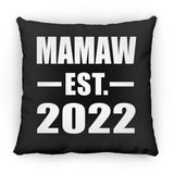 Mamaw Established EST. 2022 - Throw Pillow Black