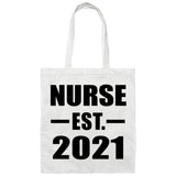 Nurse Established EST. 2021 - Tote Bag White