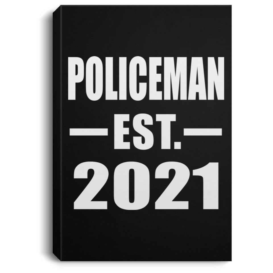 Policeman Established EST. 2021 - Canvas Portrait