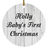 Holly Baby's First Christmas - Circle Ornament F
