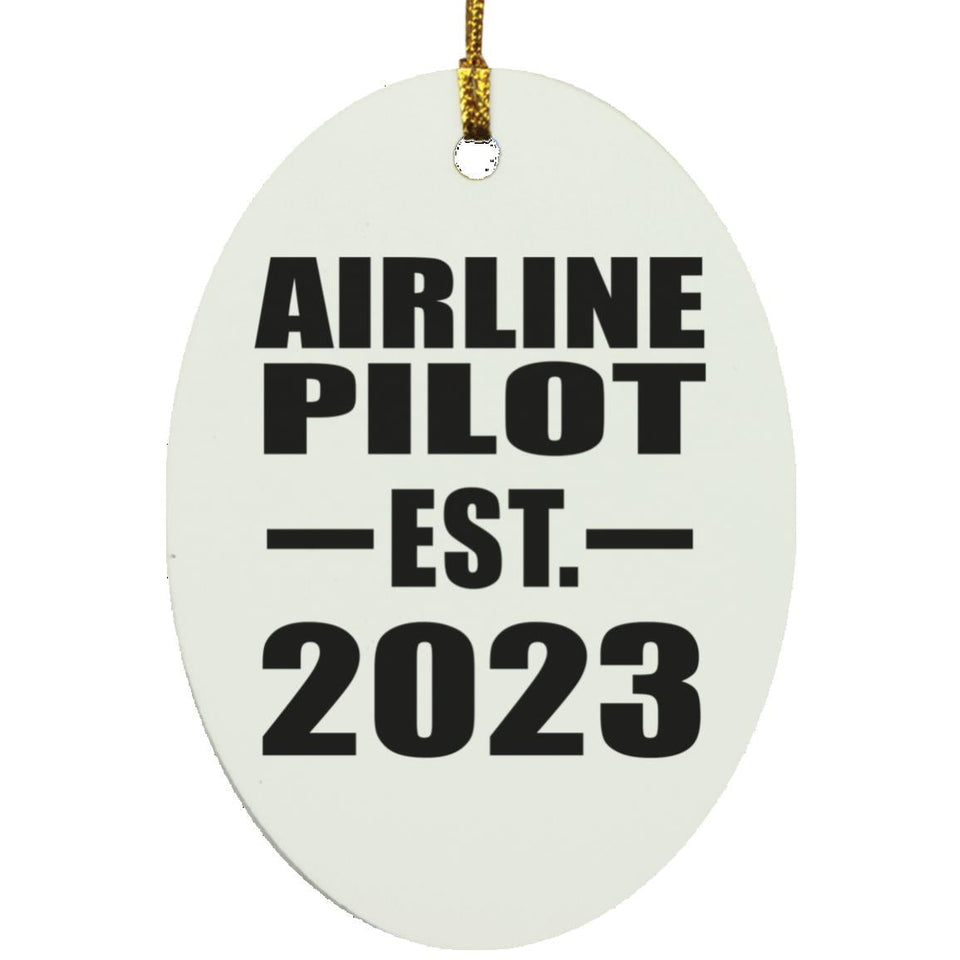 Airline Pilot Established EST. 2023 - Oval Ornament