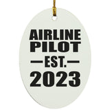 Airline Pilot Established EST. 2023 - Oval Ornament