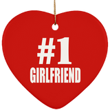 Number One #1 Girlfriend - Heart Ornament