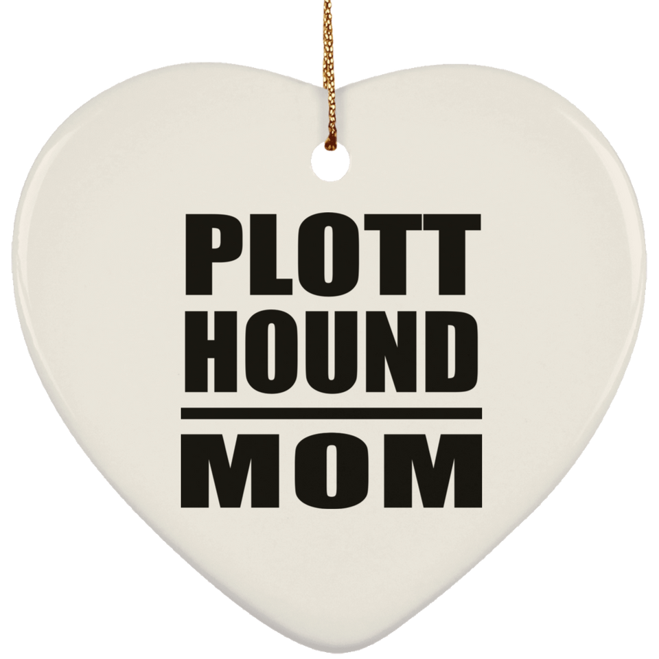 Plott Hound Mom - Heart Ornament