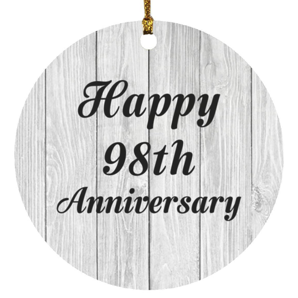 Happy 98th Anniversary - Circle Ornament F