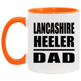Lancashire Heeler Dad - 11oz Accent Mug Orange