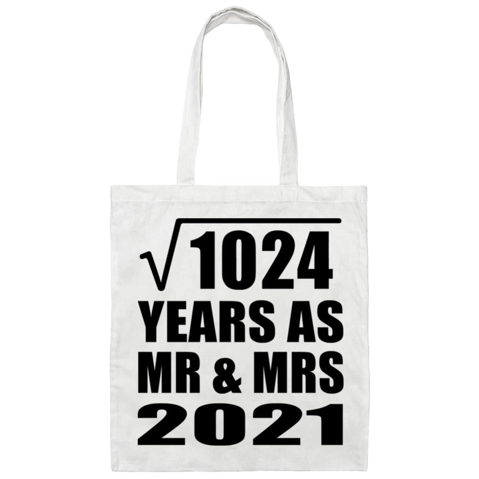 32nd Anniversary Square Root of 1024 Years As Mr & Mrs 2021 - Tote Bag White