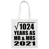 32nd Anniversary Square Root of 1024 Years As Mr & Mrs 2021 - Tote Bag White