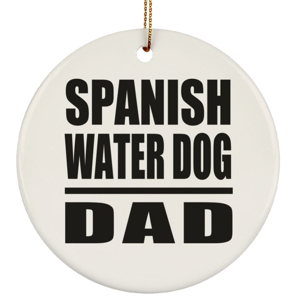Spanish Water Dog Dad - Circle Ornament