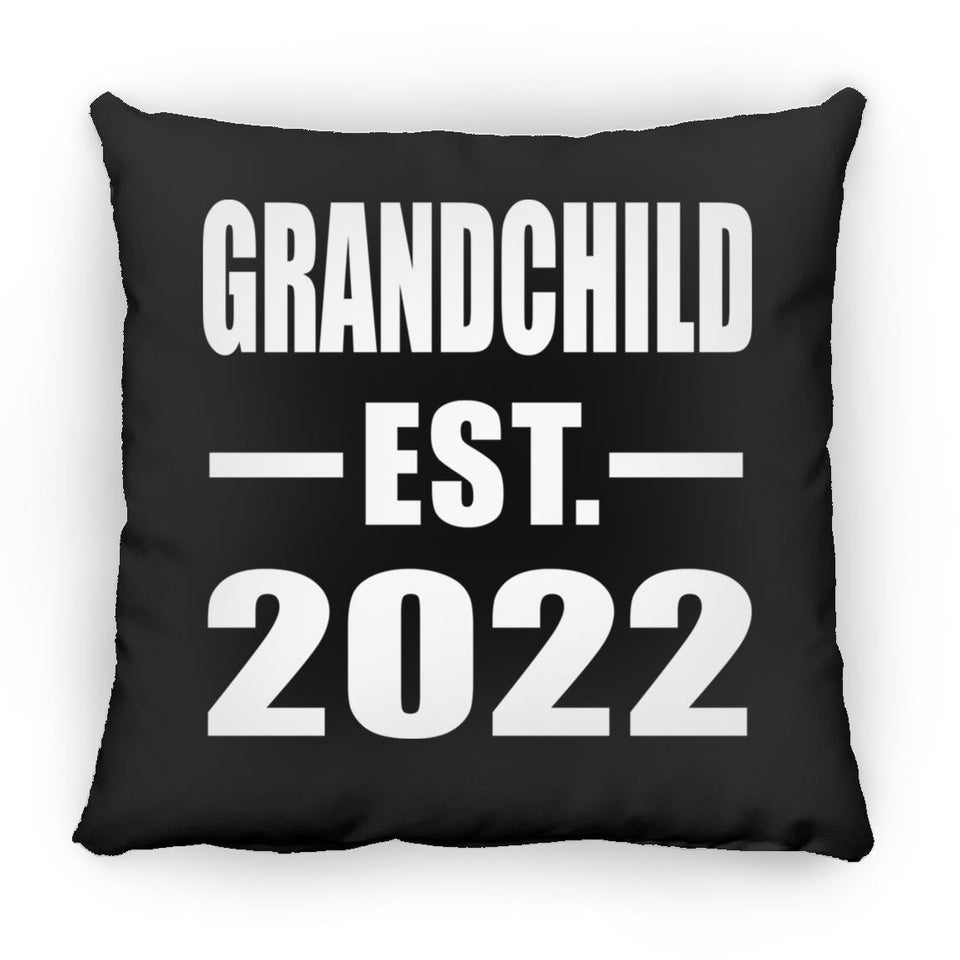 Grandchild Established EST. 2022 - Throw Pillow Black