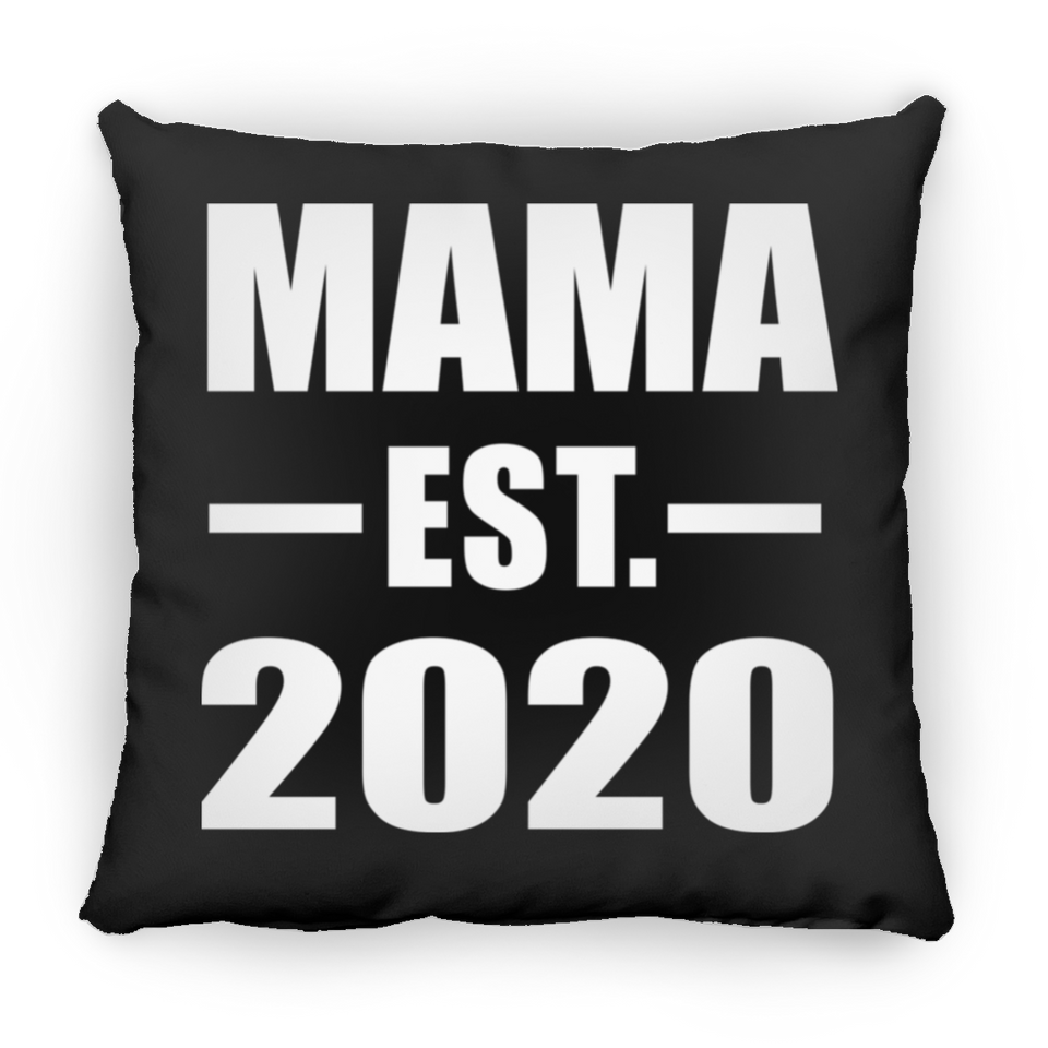 Mama Established EST. 2020 - Throw Pillow Black