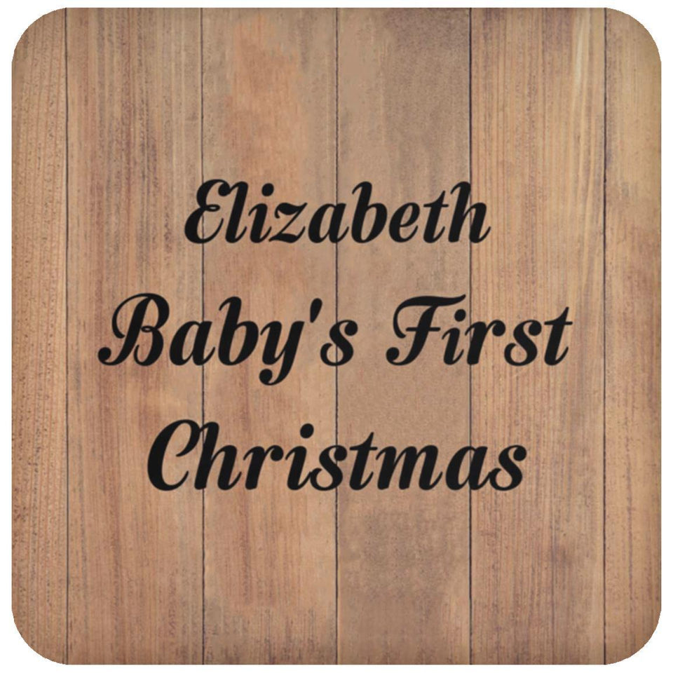 Elizabeth Baby's First Christmas - Drink Coaster C