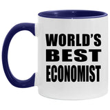 World's Best Economist - 11oz Accent Mug Purple
