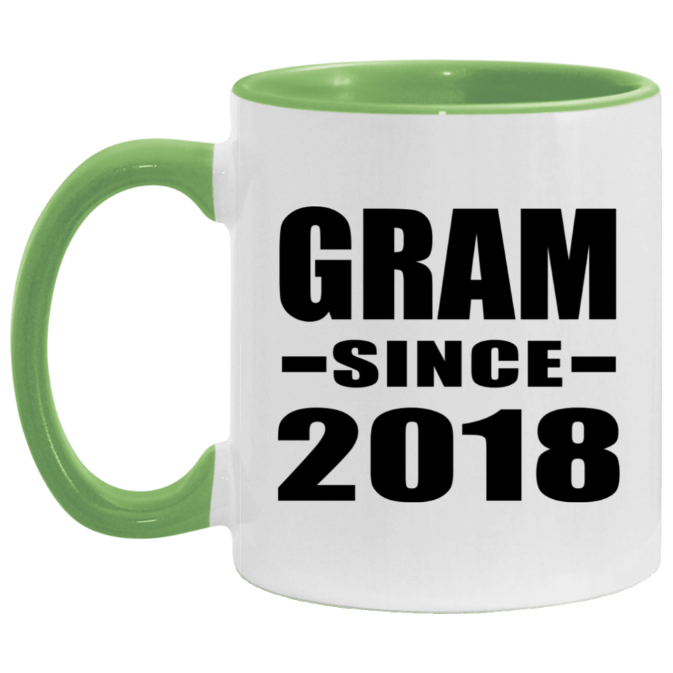 Gram Since 2018 - 11oz Accent Mug Green