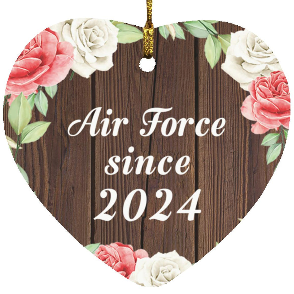 Air Force Since 2024 - Heart Ornament A