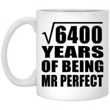 80th Anniversary Square Root of 6400 Years of Mr Perfect - 11oz Coffee Mug