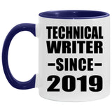 Technical Writer Since 2019 - 11oz Accent Mug Purple