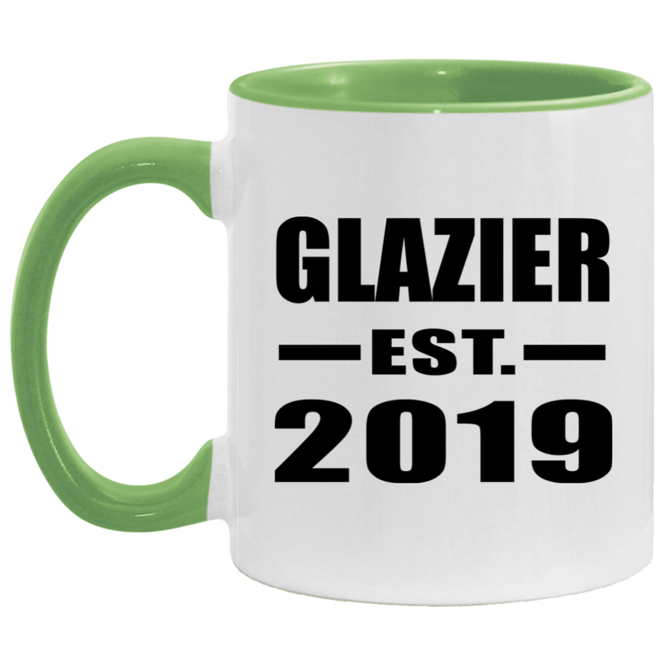 Glazier Established EST. 2019 - 11oz Accent Mug Green