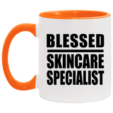 Blessed Skincare Specialist - 11oz Accent Mug Orange