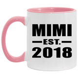 Mimi Established EST. 2018 - 11oz Accent Mug Pink