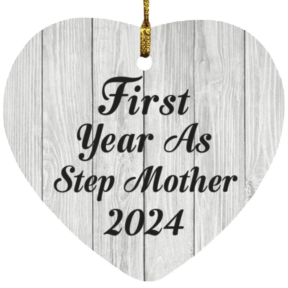 First Year As Step Mother 2024 - Heart Ornament F