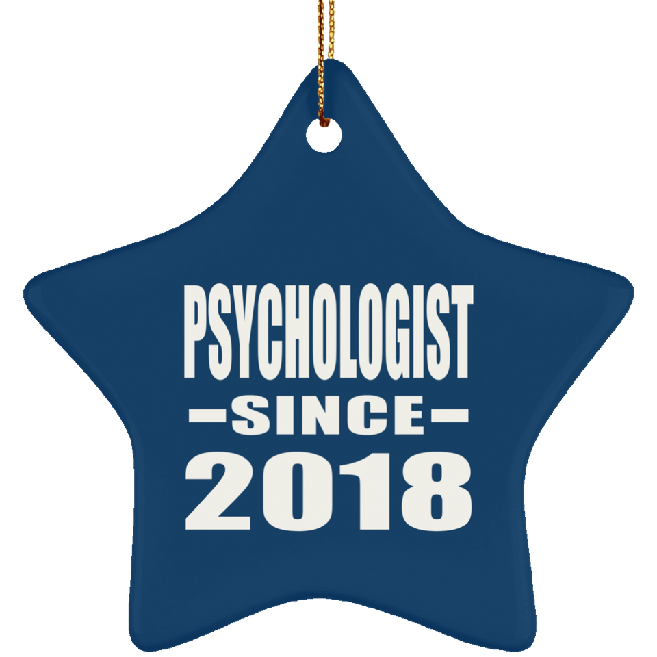 Psychologist Since 2018 - Star Ornament