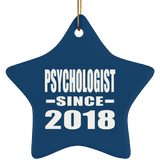 Psychologist Since 2018 - Star Ornament